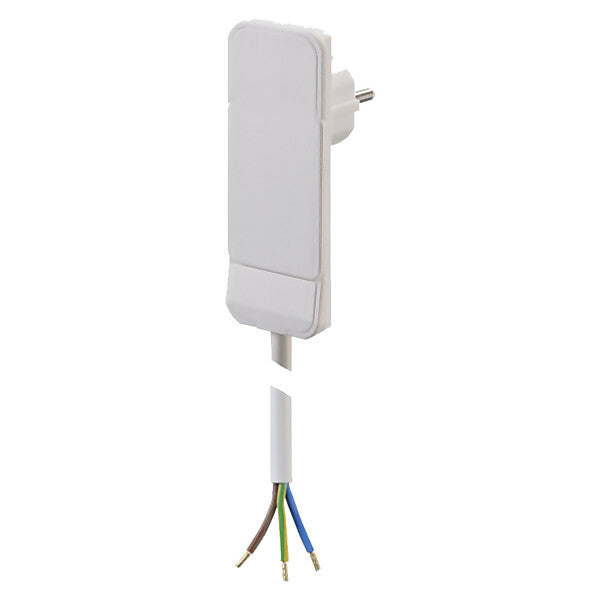 BACHMANN Schutzkont.-Flachstecker ws, 1,5m Ltg 933.004